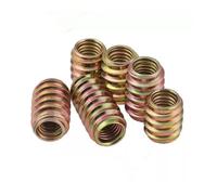 Lot de 50 écrous à visser M8 x 15 mm,douilles à visser en bois,inserts filetés en fer galvanisé pour meubles en bois,clés à vis en bois droites