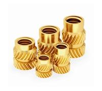 Lot de 50 écrous d'insertion en laiton M3*3 4 5 6 8 pour moulage par injection à chaud, impression 3D, écrou d'insertion en laiton et cuivre avec filetage moleté (longueur 8 mm, 50 pièces M3 OD5 mm)