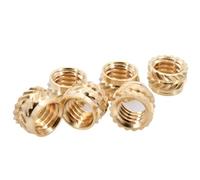 Lot de 50 écrous en laiton for imprimante 3D, for ordinateur portable, chauffage, thermofusible, en cuivre, moleté, par injection(Length 2mm,M2 (OD4mm) 50pcs)