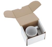 (LOT DE 50) Emballage TECHNOTAPE - Boîte blanche carton pour Mug 330ml (11oz) et pour expédition du produit fini
