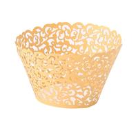 Lot De 50 Emballages De Cupcake Découpés Au Laser, Petits Gobelets En Papier Ajouré Avec Dentelle De Vigne, Pour La Cuisson De Cupcakes, Fondant, À Faire Soi-Même