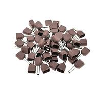 Lot de 50 embouts de câble doubles - Isolés - Marron - 2 x 10 mm²