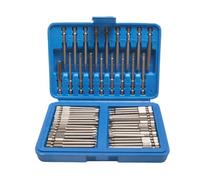 Lot de 50 embouts de tournevis pour la maison et le jardin | Acier au chrome vanadium CR-V | Tige d'entraînement 6,35 mm | T8-T40 Torx, Hex, PH, PZ, fendu, type Y | Boîte à outils portable de