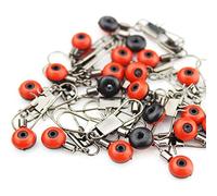 Lot de 50 émerillons de pêche à clipser pour perles et perles de mer - Kit d'accessoires pour ligne de glissades coulées - Connecteur flottant pour rouler les haricots