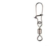 Lot de 50 émerillons de pêche en acier inoxydable pour une fixation rapide et sûre aux lignes de pêche (7#25 mm)