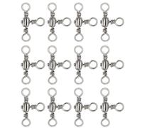 Lot de 50 émerillons de pêche en métal à 3 voies, connecteur de leurre en forme de T, pour eau salée, jigging, pêche en mer (4#)