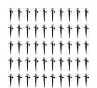 Lot de 50 émetteurs goutte à goutte réglables à 8 sorties pour systèmes d'irrigation de jardin, débit de 0 à 60 l/h, convient aux tubes de 4 mm/7 mm, buses anti-obstruction pour arrosage de pelouse et