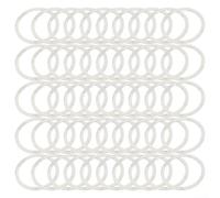 Lot de 50 entretoises de casque de vélo en acier inoxydable pour fourche de 28,6 mm et 31,8 mm, cales, réglage fin de l'écart, pièces de vélo argentées (28,6 mm)