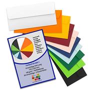 Lot de 50 enveloppes à lettre DIN long - Assortiment de couleurs 1-100 g/m² - 11 x 22 cm - Très indéformables - Fermeture adhésive - Marque de qualité : FarbenFroh by Gustav Neuser