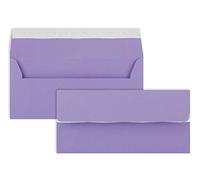 Lot de 50 enveloppes à lettres - DIN long - Violet - 110 g/m² - 11 x 22 cm - Très indéformables - Fermeture adhésive - Marque de qualité : FarbenFroh by GUSTAV NEUSER