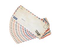 Lot de 50 enveloppes de courrier aérien bleues pour invitations de fête, lettres d'amour, correspondance militaire, Noël, lettres aux troupes, taille 10,2 x 22,1 cm