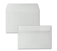Lot de 50 enveloppes - DIN C5 - Blanc transparent - 16,2 x 22,9 cm - Fermeture adhésive - Enveloppes transparentes pour grandes invitations et cartes d'anniversaire ou de mariage