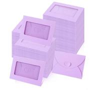 Lot de 50 enveloppes en carton avec fermoir en forme de vache pour courrier, cartes postales, factures, invitations, enveloppes à fermoir en forme de cœur