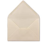 Lot de 50 enveloppes - Format B6 - Crème - 12,5 x 17,5 cm - 80 g/m² - Fermeture humide - Sans fenêtre - Pour invitations - Série Colours-4-you