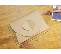 Lot De 50 Enveloppes Kraft En Forme De Coeur Faites À La Main, Vintage, Ensemble De Papeterie Rétro, Rangement De Photos, Carte Postale, Paquet Cadeau De Noël