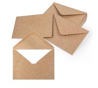 Lot de 50 Enveloppes Krafts Enveloppes Kraft de Haute Qualité 120 g/m² Idéales pour Lettres Cartes de Vœux Invitations et Cartes d'Anniversaire - DIN B6 | 184 x 133 mm