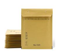 Lot de 50 enveloppes matelassées à bulles Kraft avec fermeture autocollante, sacs d'expédition de vêtements, enveloppes matelassées Kraft - SIDI (120 x 215 mm, 50 unités)