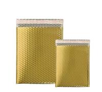 Lot de 50 enveloppes rembourrées à bulles pour envois postaux - Sacs d'emballage - Sacs de livraison pour colis I - Doré - 18 x 23 cm