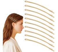Lot de 50 épingles à cheveux dorées Jumbo en métal de 8,5 cm - Accessoires de cheveux épais et longs pour femme
