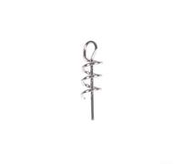 Lot de 50 épingles à pêche à ressort pour hameçons - Outil de centrage pour leurres souples - Essentiels pour les amateurs de pêche (1,4 cm)