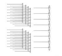 Lot de 50 épingles à tissu paysage 10,2 cm pour gazon et barrières | Revêtement galvanisé à chaud, protection antirouille, tenue robuste, sécurise fermement le tissu, utilisation durable en