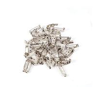 Lot de 50 Epingles de Sécurité en Métal Épingle à Nourrice Epingle pour Broche avec des Trous Fermoirs à Epingles pour Fabrication de Bijoux Badges et Artisanat 25mm Argent