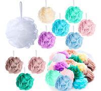 Lot de 50 éponges de bain en luffa pour homme et femme, 30 g (multicolore)