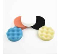 Lot de 50 éponges de polissage de 7,6 cm pour cirage de voiture, orange, plat, jaune, vague, bleu, blanc, plat, noir, plat, bonne ténacité, résistant à l'usure, outil de 75 mm de diamètre