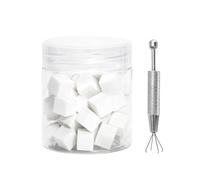 Lot de 50 éponges Douces pour Ongles Ombrés, éponge en Mousse Haute densité avec Stylo Nail Art, Brosse à Ongles Ombrée pour dégradé de Couleur et Floraison Manucure Nail Art