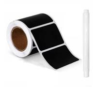 Lot de 50 étiquettes autocollantes pour tableau noir avec stylo pour bocaux de cuisine, autocollants de classification pour le stockage des aliments