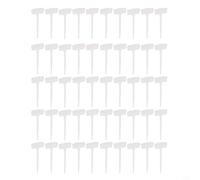 Lot de 50 étiquettes de jardin de 20 cm en plastique - Signalisation des plantes résistante aux intempéries à écrire avec marqueur pour parterre de légumes, serre et projets d'extérieur Blanc Jaune