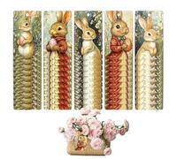 Lot de 50 étiquettes de Pâques avec ficelle de Pâques - Étiquette de sac de vacances avec ficelles pour , fêtes de Pâques, décorations d'artisanat à ressort, ornement d'arbre,