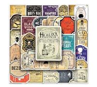 Lot de 50 étiquettes de potion - Autocollants de potion de pharmacien - Étiquettes de boissons, autocollants de scrapbooking, autocollants esthétiques imperméables pour bagages, skateboards, cadeaux