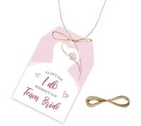 Lot de 50 étiquettes de remerciement avec ficelle pour fête prénuptiale, inscription « I Can't Say I Do Without You » pour fête de mariage