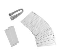 Lot de 50 étiquettes en métal double face en aluminium pour plantes et arbustes - Marqueurs de jardin résistants aux intempéries - Pour herbes et arbustes - Pour écrire des noms - Utilisation en