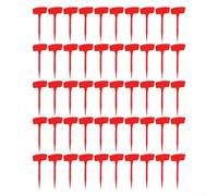 Lot de 50 étiquettes en plastique pour plantes de jardin, 20 cm de long, pour une identification efficace des plantes dans les potagers et les jardins fleuris (rouge)