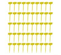 Lot de 50 étiquettes réutilisables en plastique de 20 cm, étiquettes de jardin faciles à écrire pour légumes, fleurs, organisations et identification des plantes de serre (jaune)