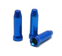 Lot de 50 extrémités de câble de vélo en aluminium pour lignes de frein et de changement de vitesse empêchant le câble de se fendre et prolonge la durée de vie du câble (bleu)