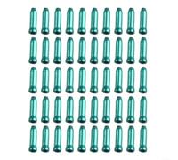 Lot de 50 extrémités de câble de vélo en aluminium pour lignes de frein et de changement de vitesse empêchant le câble de se fendre et prolonge la durée de vie du câble (vert)