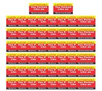 Lot de 50 fausses cartes de stationnement, cadeaux amusants, blague, note humoristique, message comique, facile à utiliser, installation rapide, taille portable, panneau d'avertissement pour