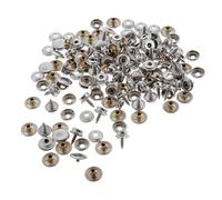 Lot de 50 fermoirs à vis pour bâches de bateau - Argenté - 10 mm
