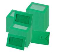 Lot de 50 fermoirs en forme de cœur pour enveloppes, 10 x 7 cm, papier coloré, ficelle en papier, enveloppes à fermoir en forme de cœur