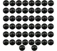 Lot de 50 fermoirs papillon en caoutchouc pour la fabrication de bijoux, chapeaux, badges, uniformes, noirs, 11,5 mm de diamètre