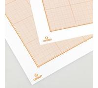 Lot de 50 Feuille papier millimétré 50x65 90g/m², impression bistre