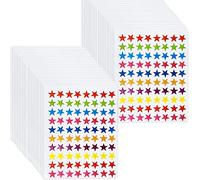 Lot de 50 feuilles de 4000 autocollants en forme d'étoile, 10 mm, 10 couleurs, autocollants de récompense pour enseignants, enfants, tableau de récompense