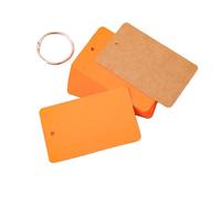 Lot de 50 feuilles de cartes de vocabulaire non lignées avec anneaux de reliure 8,9 x 5,1 cm pour étudier les cartes mémoires