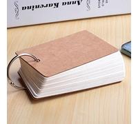 Lot de 50 feuilles de cartes mémos mobiles, 90 x 55 mm, cartes d'étude avec classeur à anneaux pour notes d'étude, marque-page et message à faire soi-même (blanc)