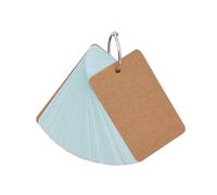 Lot de 50 feuilles de cartes non lignées avec anneaux de reliure - Carte de vocabulaire - 8,9 x 5,1 cm - Cartes de notes pour étudier, noter, réunion