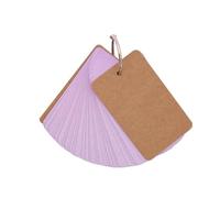 Lot de 50 feuilles de cartes non lignées avec anneaux de reliure pour vocabulaire