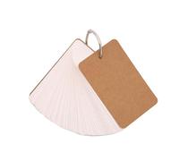 Lot de 50 feuilles de cartes non lignées avec anneaux de reliure pour vocabulaire, cartes de mots perforées, cartes d'étude non lignées pour apprendre les notes en classe